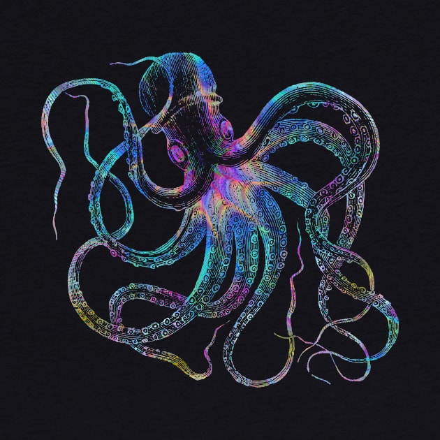 Psychedelic Octopus Trippy Kraken Ocean Sea Monster by MintedFresh